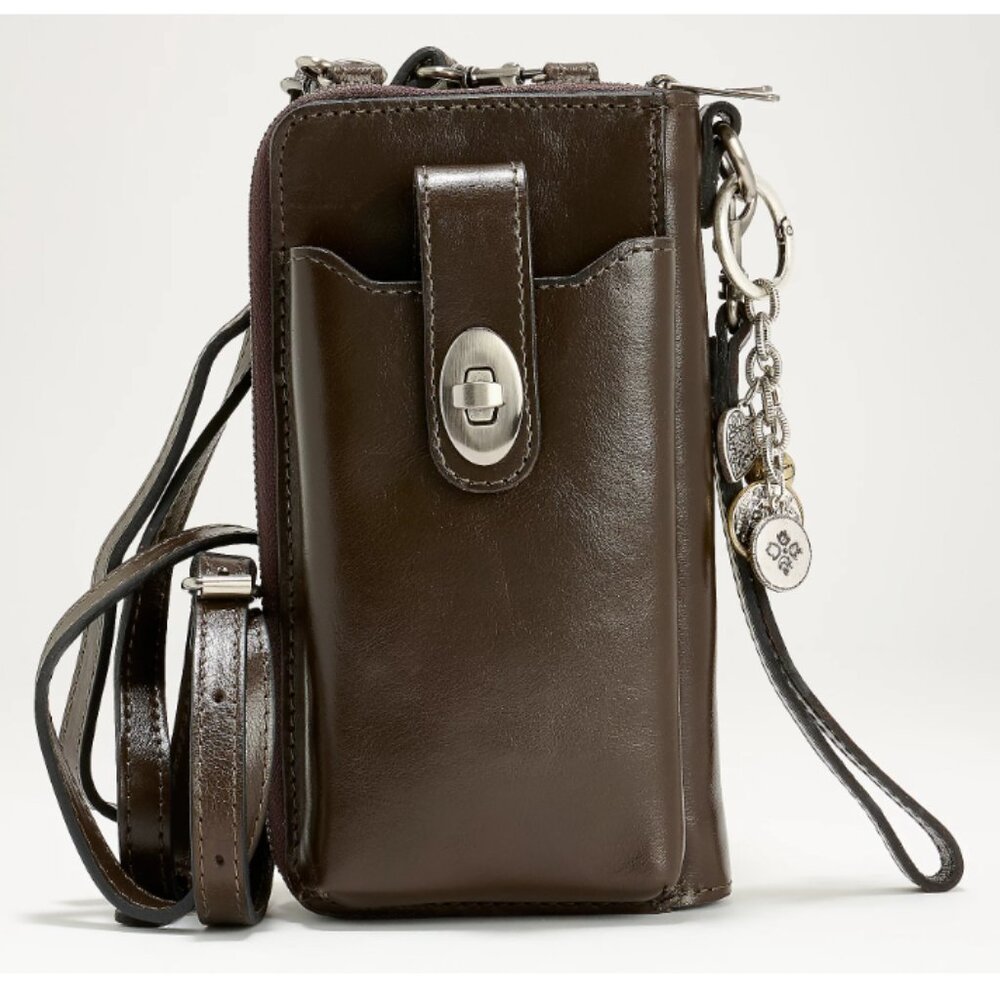 Patricia Nash Amalia Leather Phone Crossbody with Charm and Wristlet   040     9